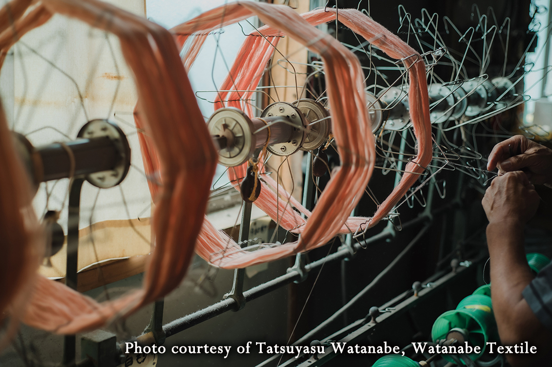 Crafting the fabric into folding fans
